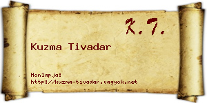 Kuzma Tivadar névjegykártya