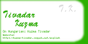 tivadar kuzma business card